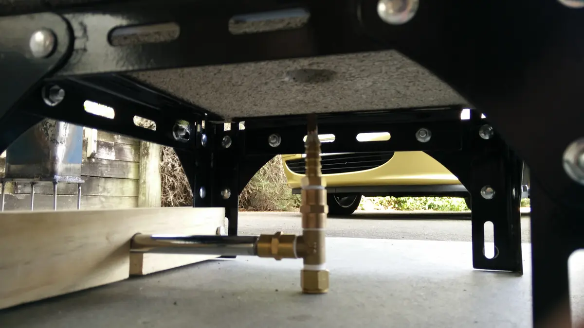 Fire-tile cutting for propane entry