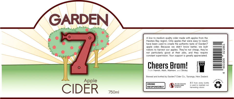 Garden7 Cider Label