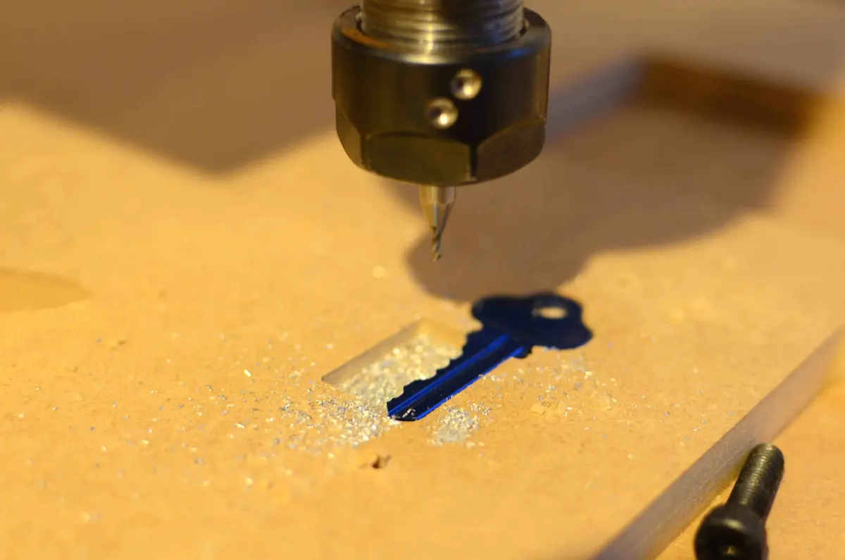 CNC cutting the key profile