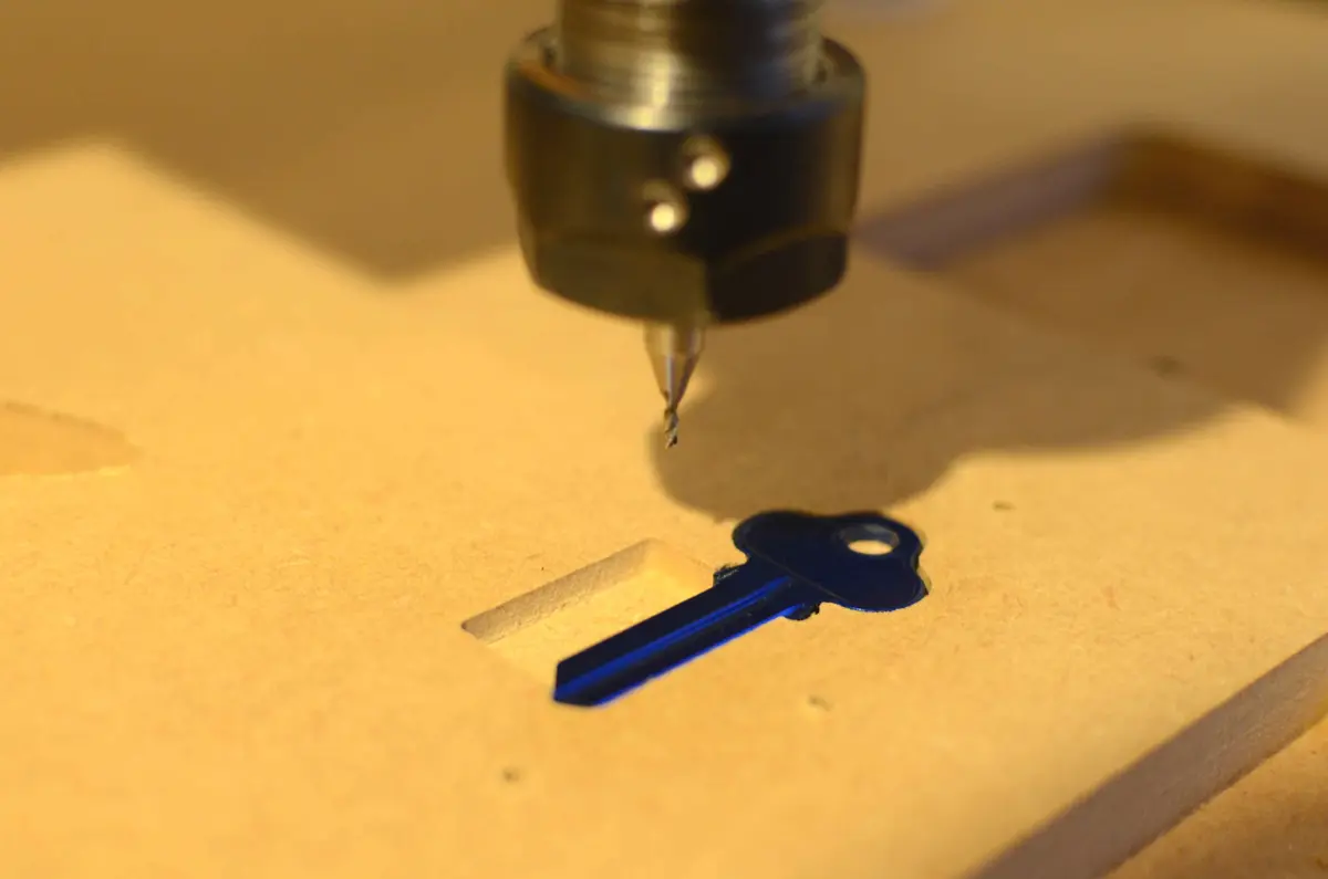 Key in CNC jig