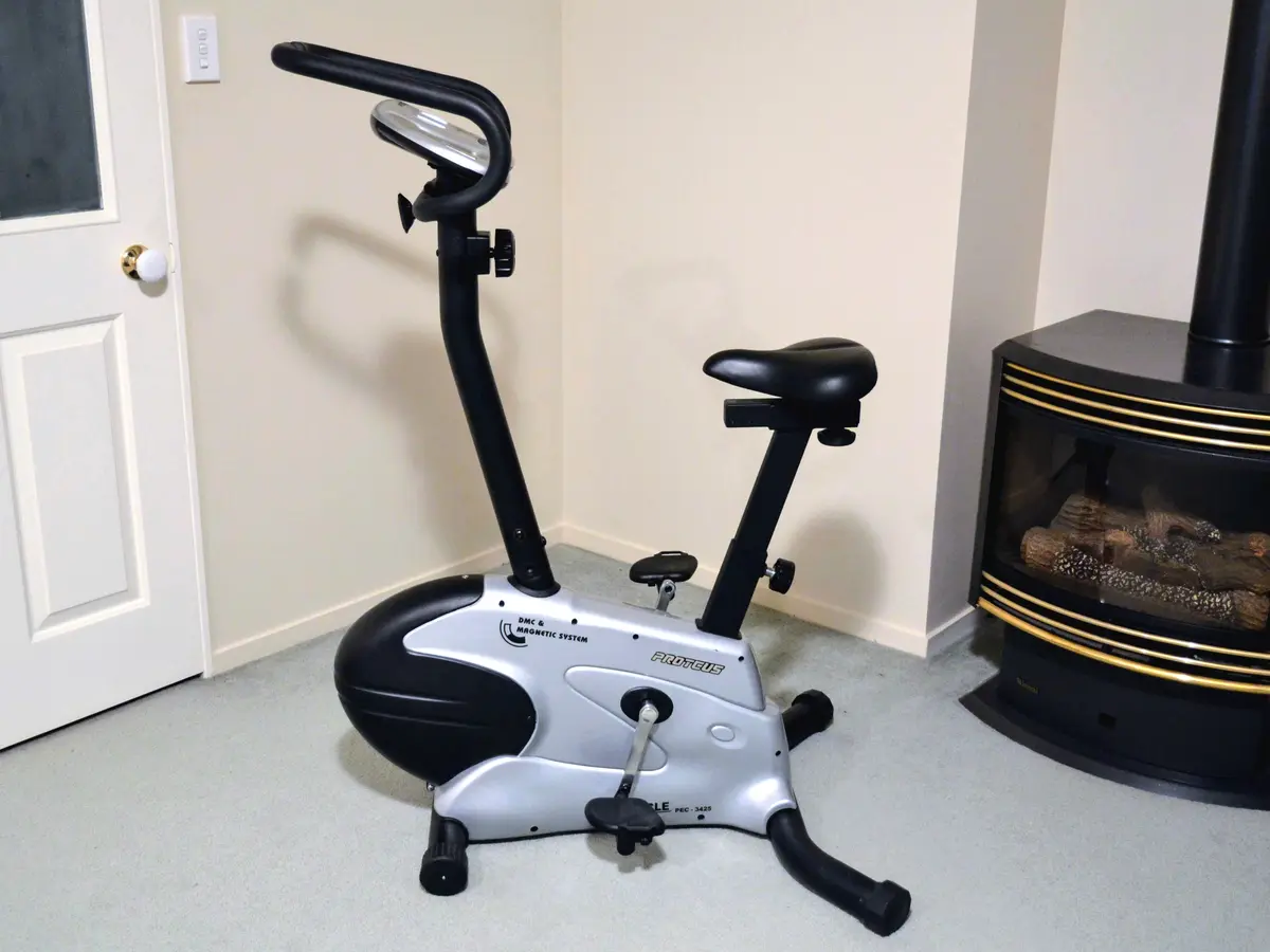 Original exercise bike stripped down for modification